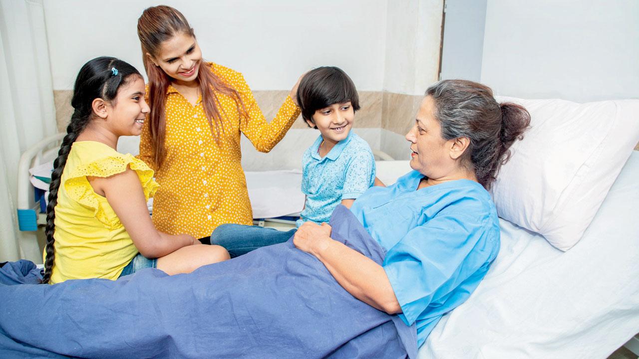 Use simple and truthful approaches to break the news of a family member’s illness to the children. Representation pic
