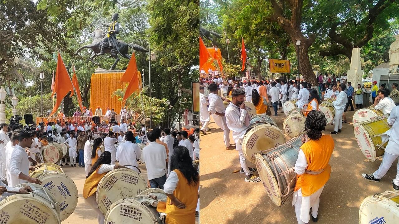 In Photos: People celebrate Chhatrapati Shivaji Maharaj Jayanti at Shivaji Park