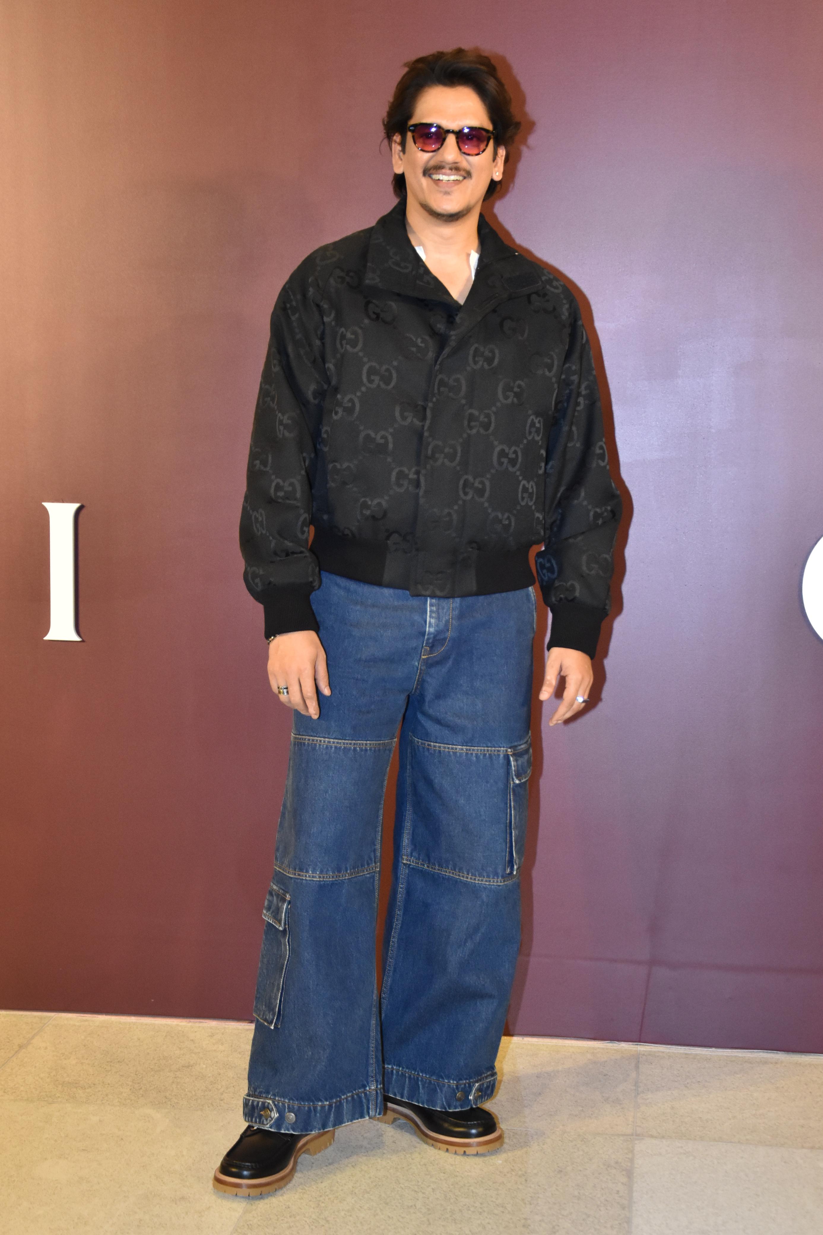 Vijay Varma once again captivated the audience with his impeccable sense of style. The actor donned a stunning black jacket paired elegantly with wide-legged blue jeans, effortlessly stealing the show