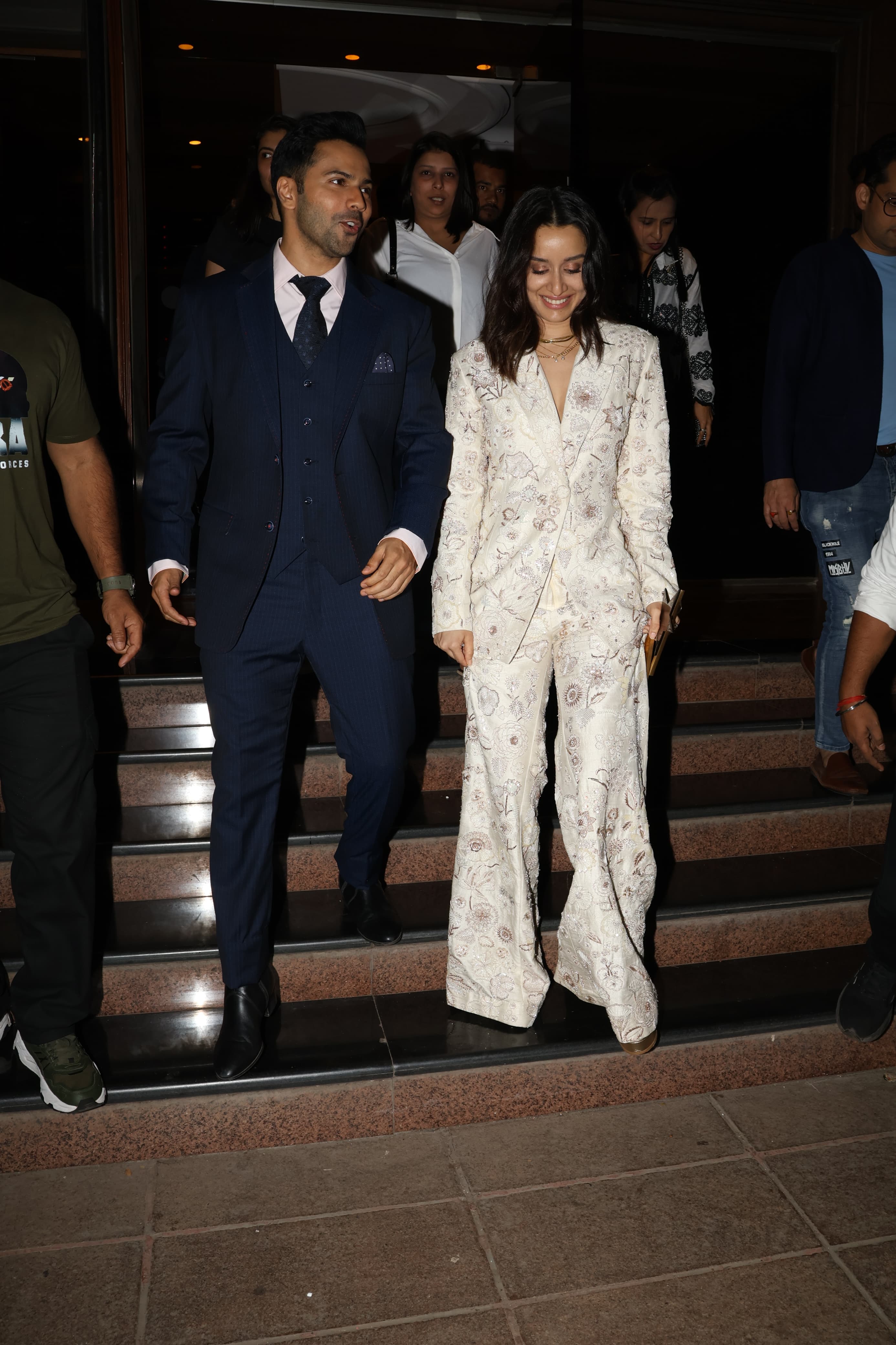 Shraddha Kapoor and Varun Dhawan looked super smart in formal wears as the two were clicked together