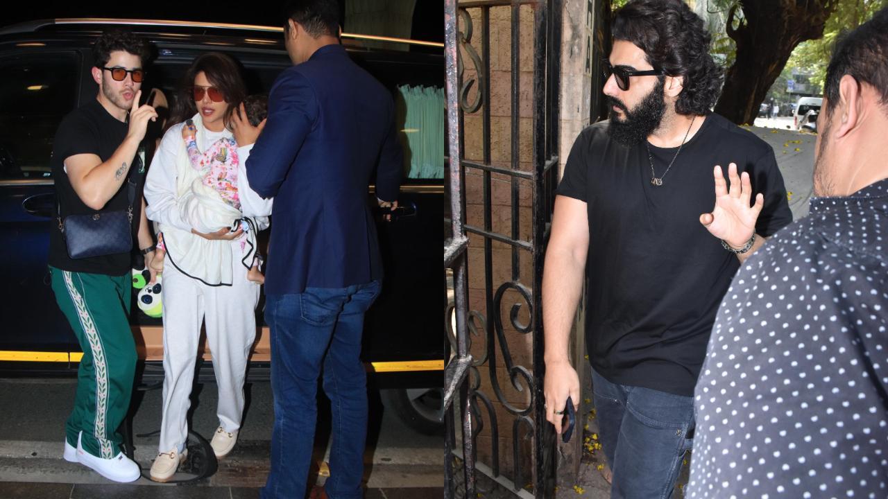 Spotted: Priyanka Chopra & Nick Jonas jet off; Arjun Kapoor visits Malaika's mom
