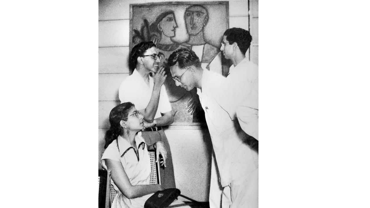 It was the love for art that held Roshen and Alkazi’s relationship together. This photo shows the couple with Nissim Ezekiel (right) and HA Gade at the opening of Akbar Padamsee’s solo exhibition, Jehangir Art Gallery, Bombay, 1954. Pic Courtesy/The Alkazi Collection of Art  