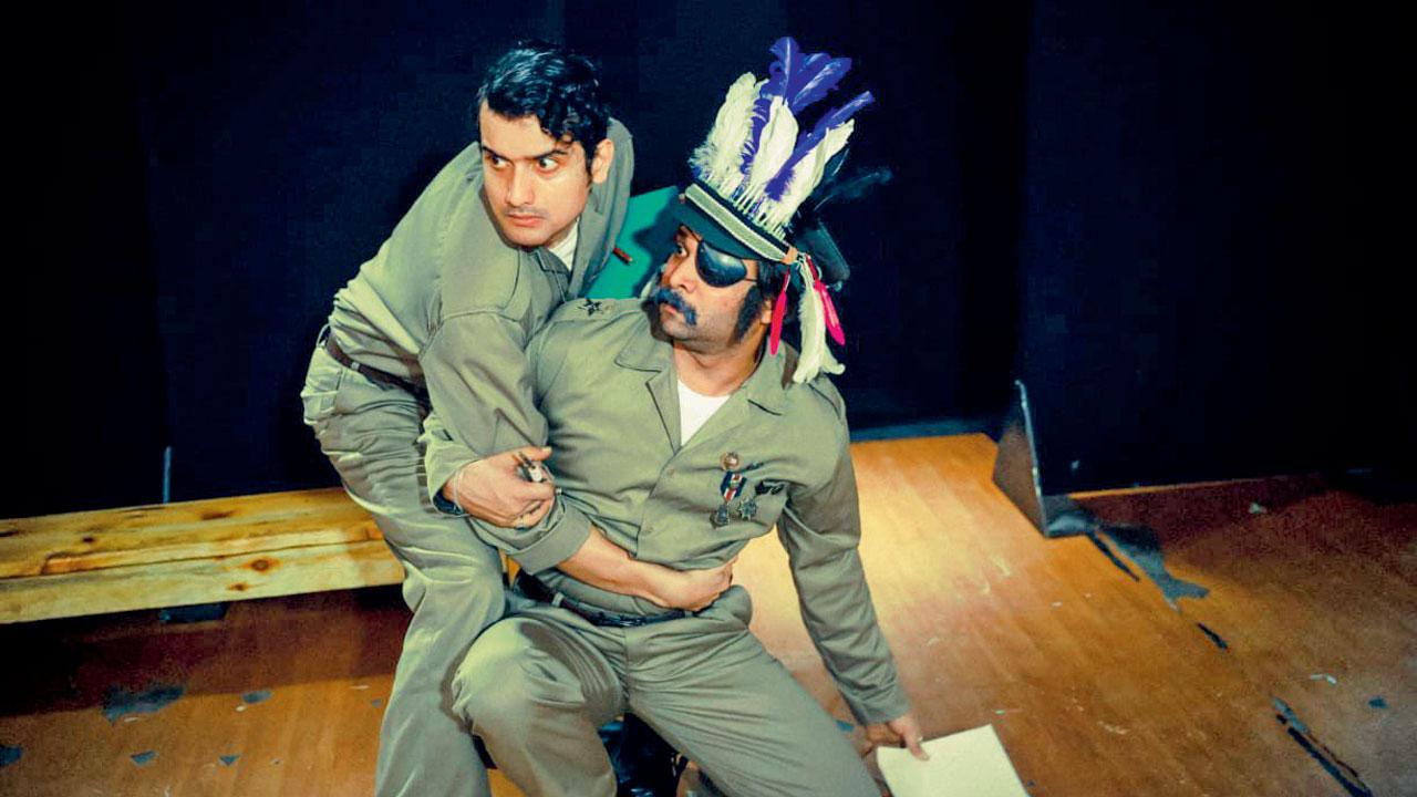 Anant Joshi and Girish Sharma enact a scene