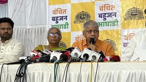 IN PHOTOS: Prakash Ambedkar addresses the press days after calling off alliance