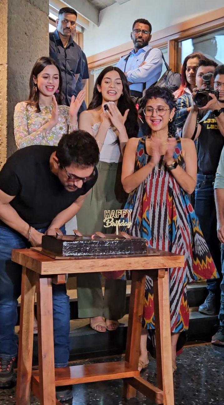 Despite it being his birthday, he's spending it on the set of 