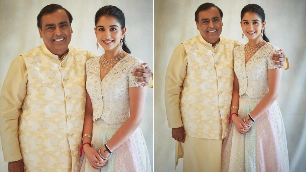 Mukesh Ambani with his to-be daughter-in-law Radhika Merchant, the daughter of Viren and Shaila Merchant, founder of Encore Healthcare.  Photo Courtesy: AFP PHOTO /RELIANCE
Catch Anant Ambani-Radhika Merchant pre-wedding LIVE updates here