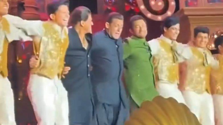 The highlight of the night was undoubtedly the three ruling Khan's of Bollywood getting together to give a performance of a lifetime