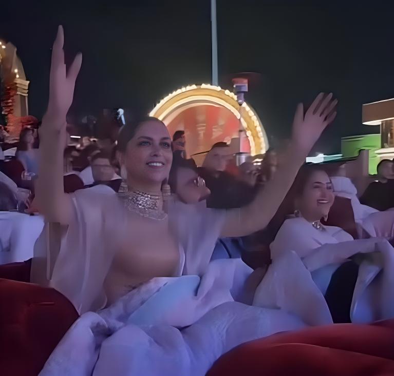 Mom-to-be Deepika Padukone spent one half of the night enjoying the rest of the performances at the sangeet and the rest of the night on her feet dancing
