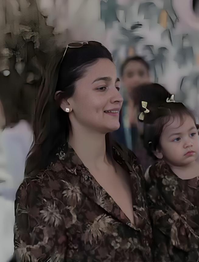 Dressed in matching animal prints for the jungle theme, Alia and Raha served mom and daughter goals