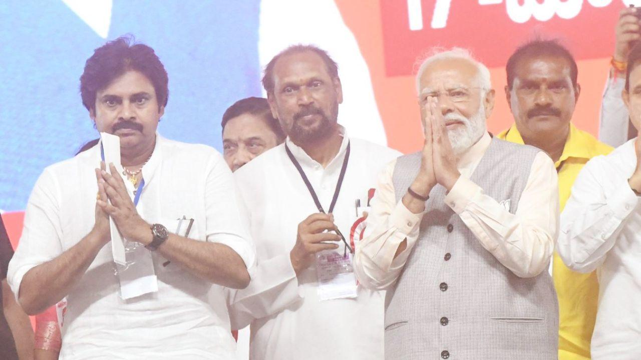 The actor-turned-politician drew a parallel between Modi's arrival and the mythological take of King Bhagiratha bringing River Ganga to earth for his ancestors' salvation.
