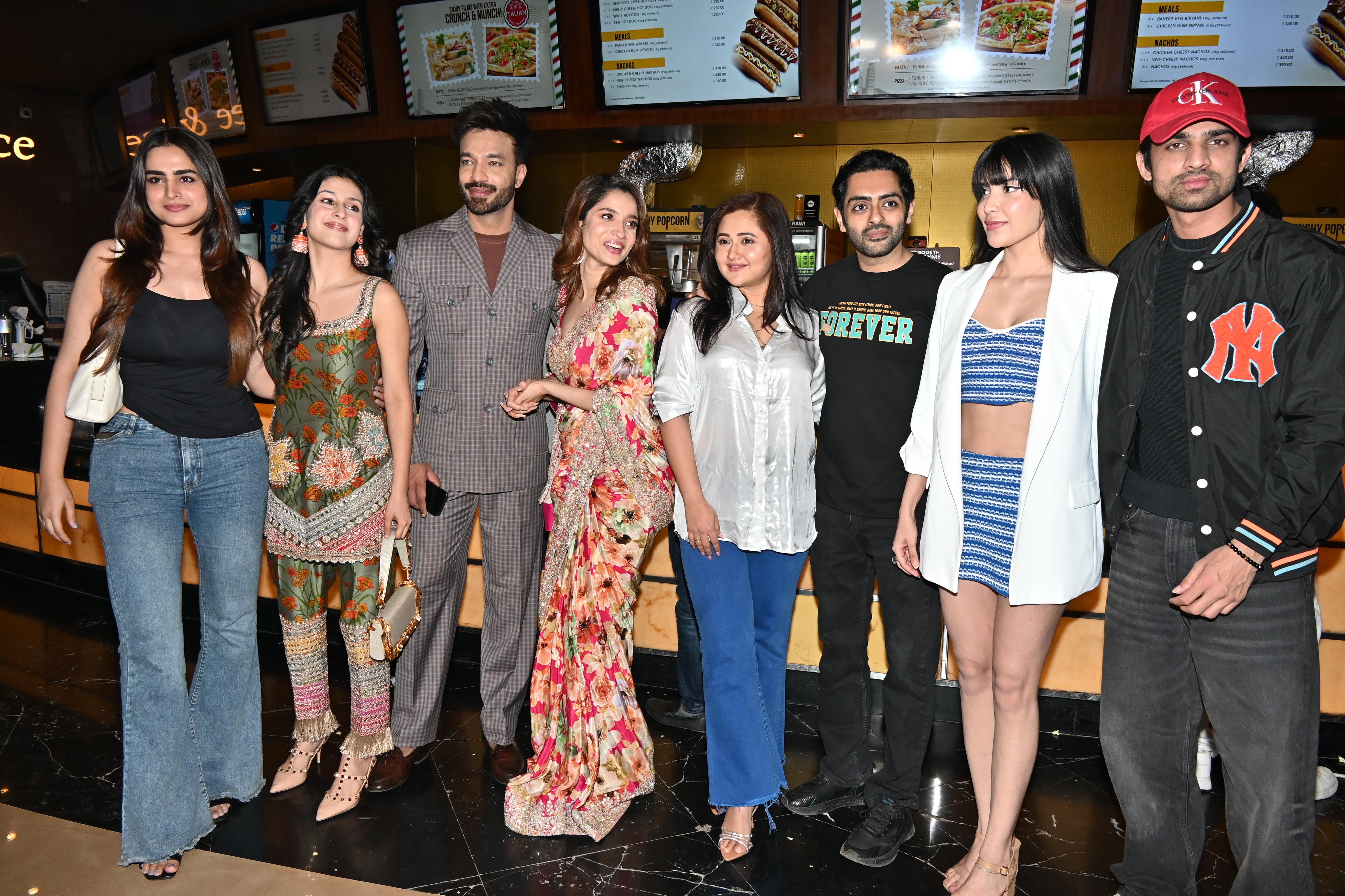 Friends from the industry posed with Ankita as they came to support her for her upcoming film
