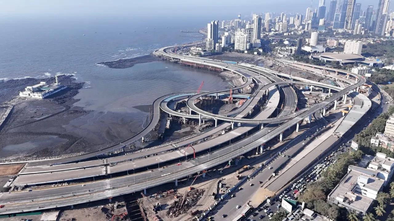 Aerial view of Mumbai Coastal Road/ CMO