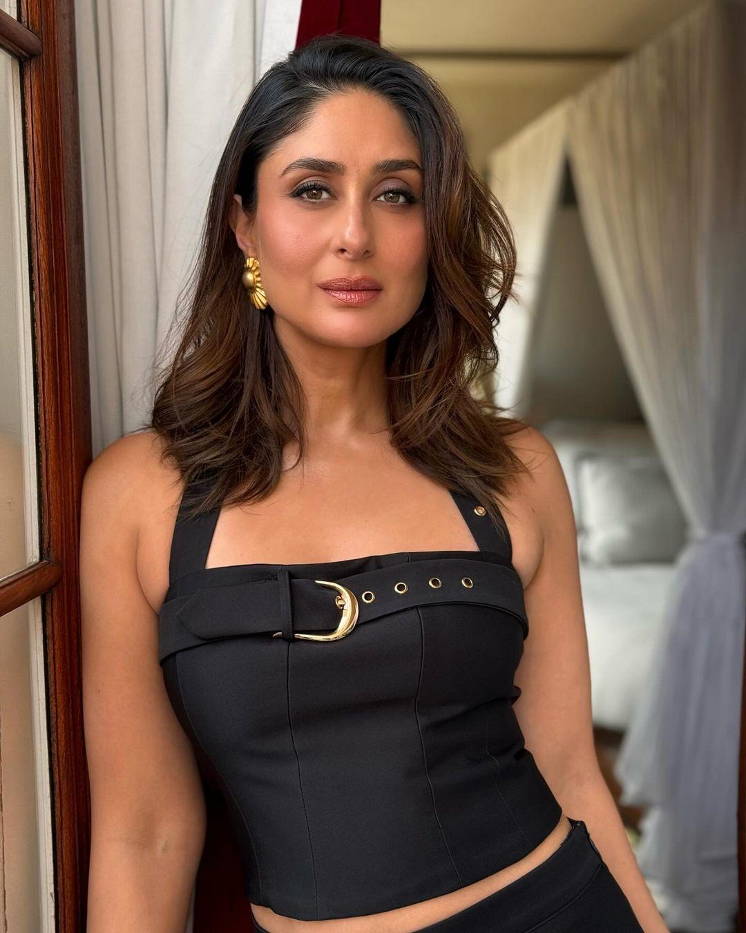 With minimal makeup accentuating her natural beauty, Bebo ditched heavy jewellery and finished her look with simple earrings