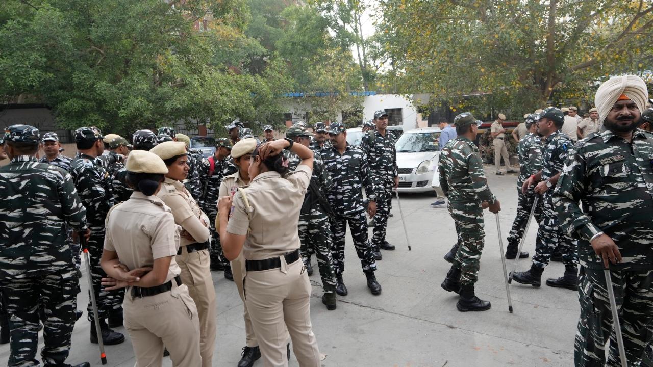 Security was beefed up in the national capital on Tuesday amid protests