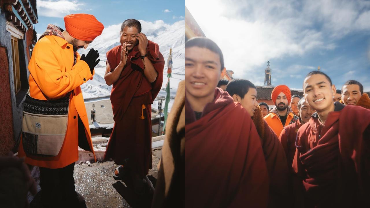 PICS: Diljit Dosanjh visits monastery in Himachal Pradesh, calls it 'one love'