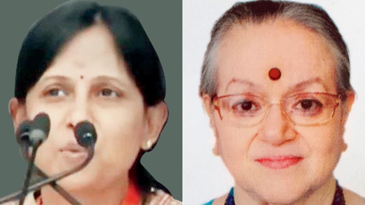 (Left) Kalpana Kalahasti of ISRO; (right) Santhosh Rajan 