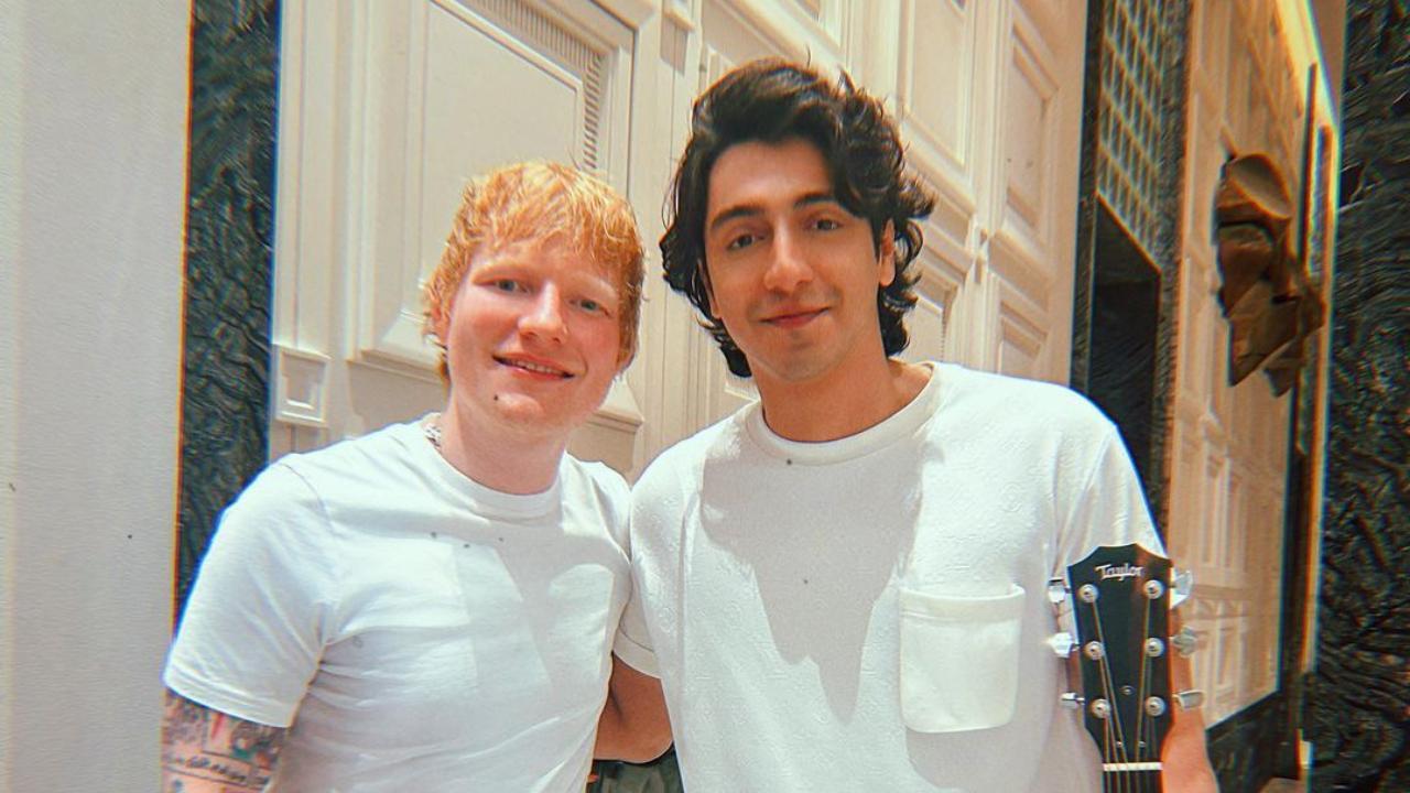 Ananya Panday's cousin Ahaan gets his guitar autographed by Ed Sheeran