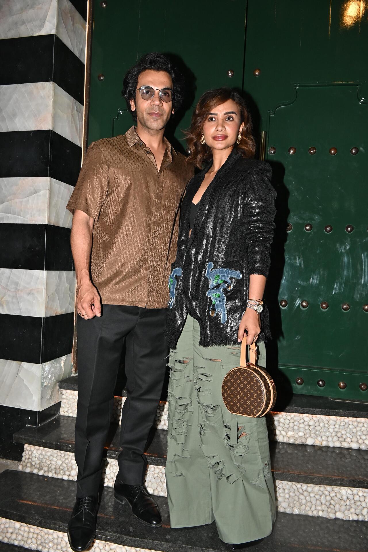 B-town's power couple Rajkummar Rao and Patralekhaa arrived in fashionable yet chic outfits. 
