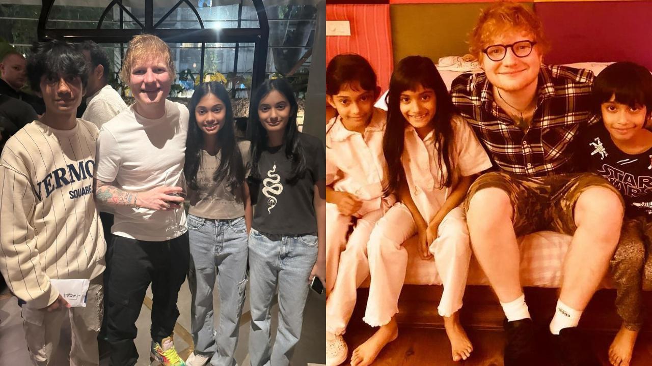 Farah Khan shares an interesting anecdote behind picture of Ed Sheeran with her triplets