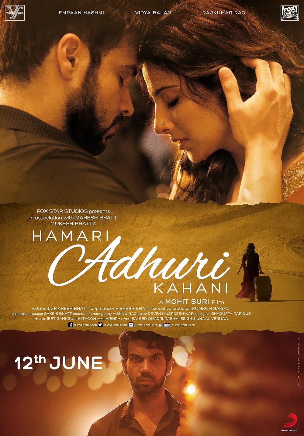 Hamari Adhuri Kahani: Emraan Hashmi showcased his emotional range in this romantic drama directed by Mohit Suri. He played the role of Aarav Ruparel, a wealthy hotel magnate caught in a complicated love triangle.