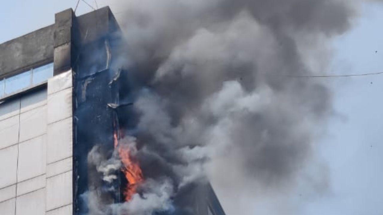 The fire was confined to some shops on fifth and sixth floors of the Central Plaza located at Daftari Road, said officials. 