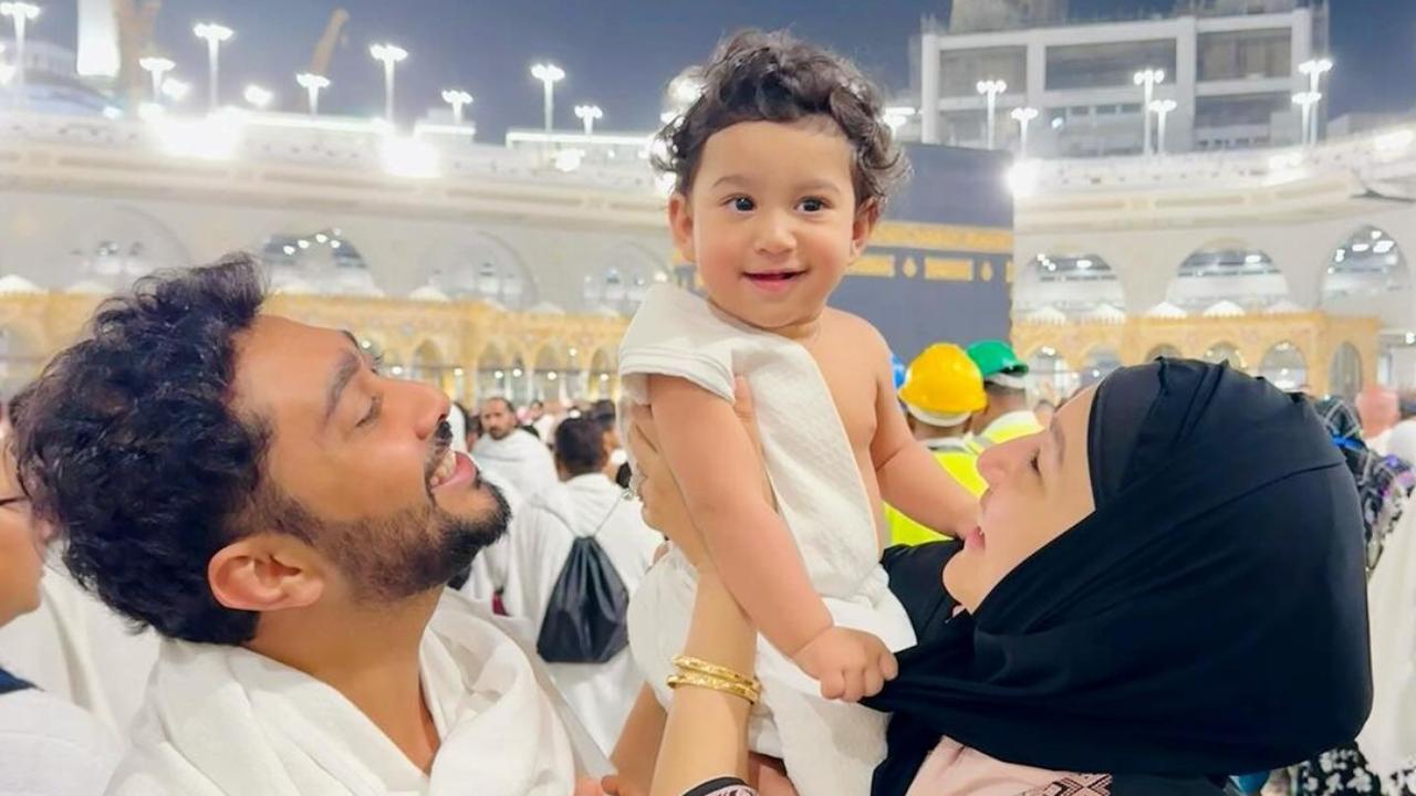 Ramadan 2024: Gauhar Khan, Zaid Darbar reveal son Zehaan's face as they seek blessings at Masjid Al Haram in Makkah