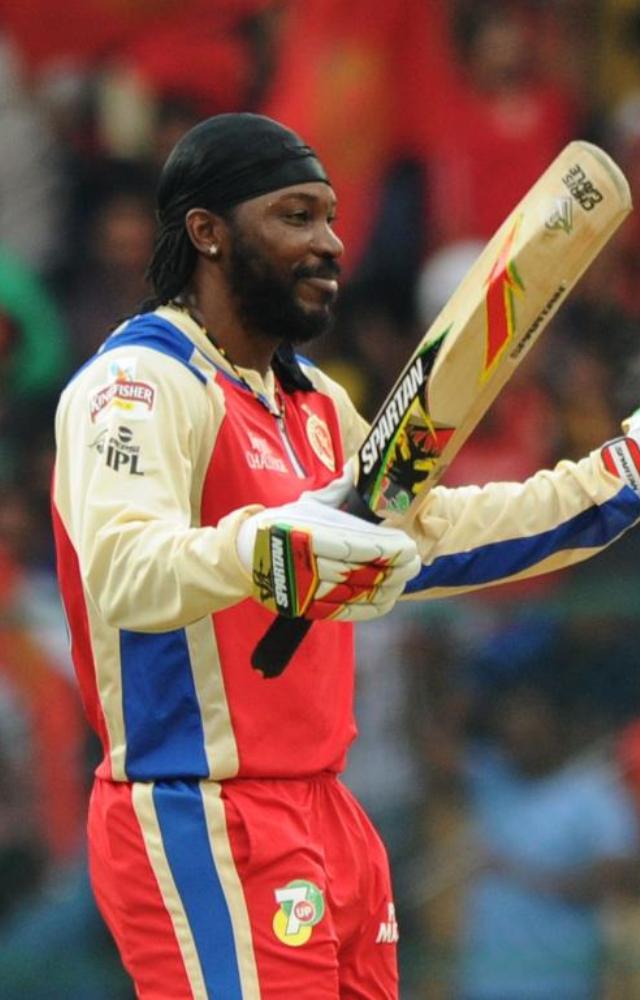 Chris Gayle`s highest score of unbeaten 175 runs against Pune Warriors in 2013 still tops the list. His innings was laced with 17 sixes and 13 fours