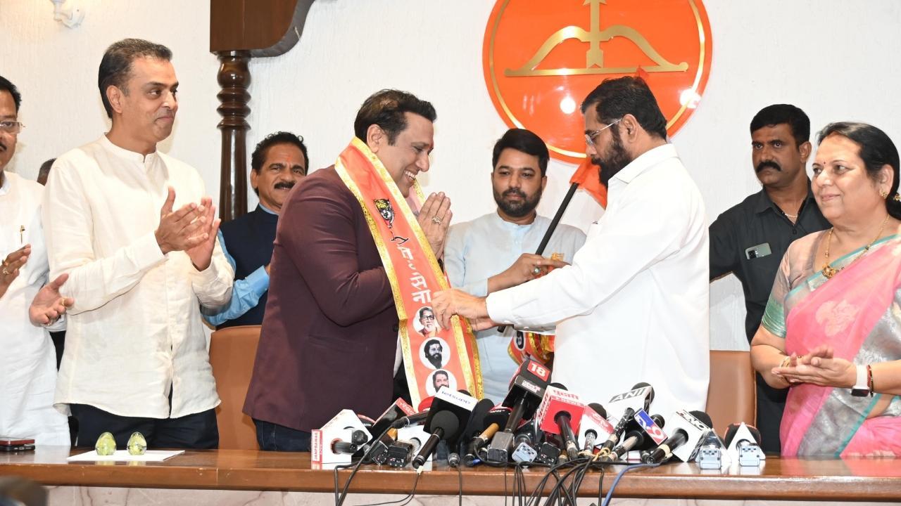 Lok Sabha elections 2024: Actor Govinda joins CM Shinde-led Shiv Sena in Mumbai