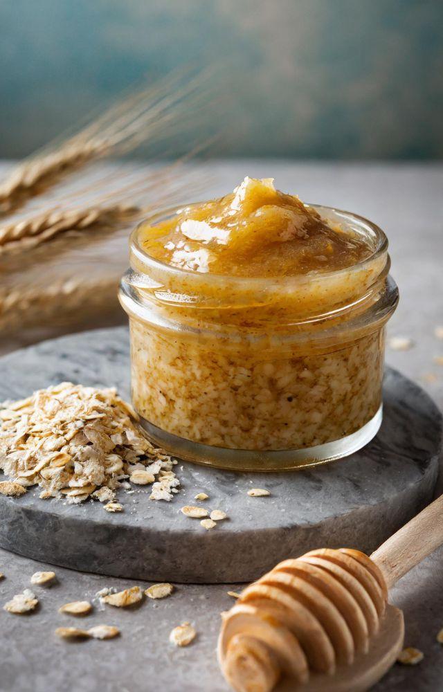 Mix a tablespoon of ground oats with one tablespoon of honey. Massage on damp skin in circular motions for a few minutes. Wash it off with lukewarm water
