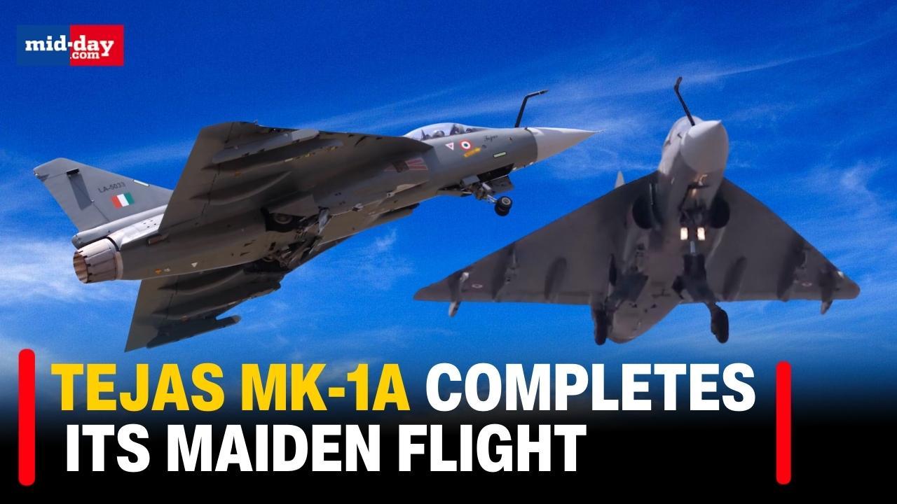 Watch: Tejas MK-1A successfully completes its maiden flight 