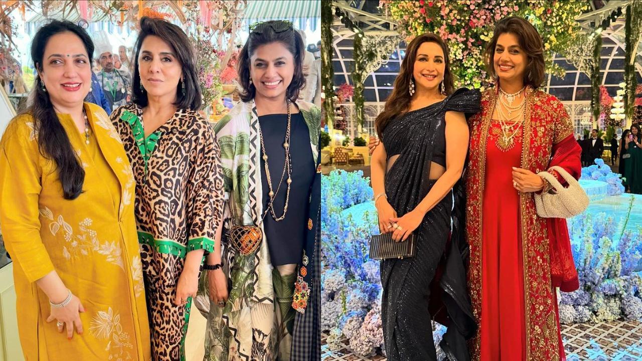 Ranveer Singh, Madhuri Dixit, and Sonali Bendre strick pose- Check out unseen pics from Anant-Radhika’s pre-wedding bash