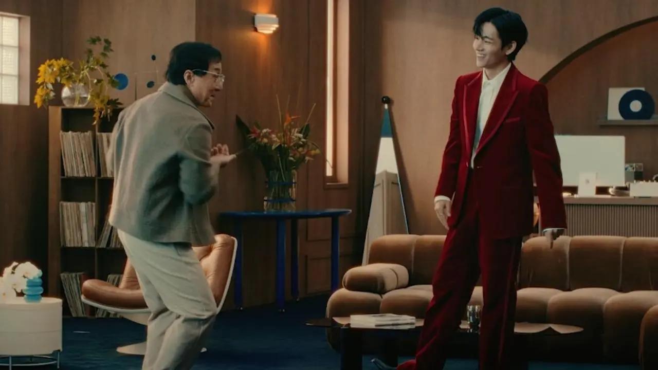 BTS member V and legendary actor Jackie Chan came together for a commercial that shows them indulging in some goofy dance moves. Read more