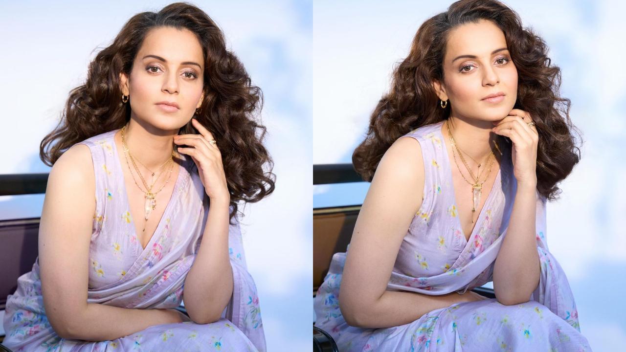 Get Kangana Ranaut's 'politician' saree look, handwoven with floral prints for just Rs 27,000