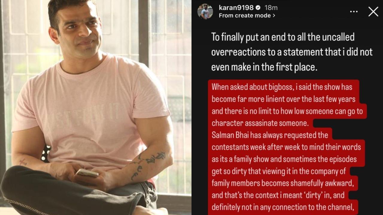 After calling Salman Khan's Bigg Boss 'dirty', Karan Patel says it is 'not in any connection to the channel or the host'