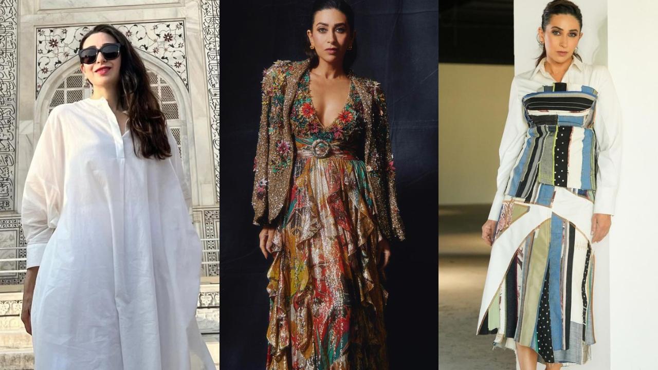 Kurtas to extravagant dresses, Karisma Kapoor's lookbook is perfect