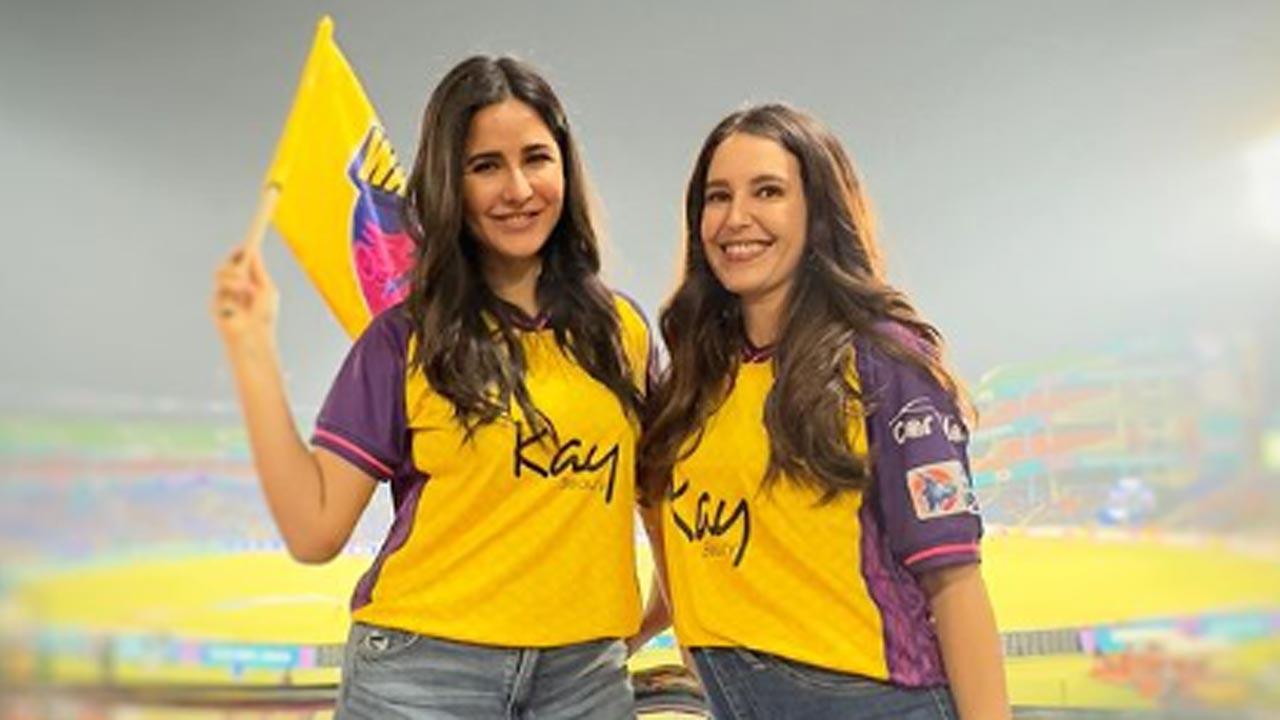 Katrina Kaif shares pics from WPL match, poses with UP Warriorz team