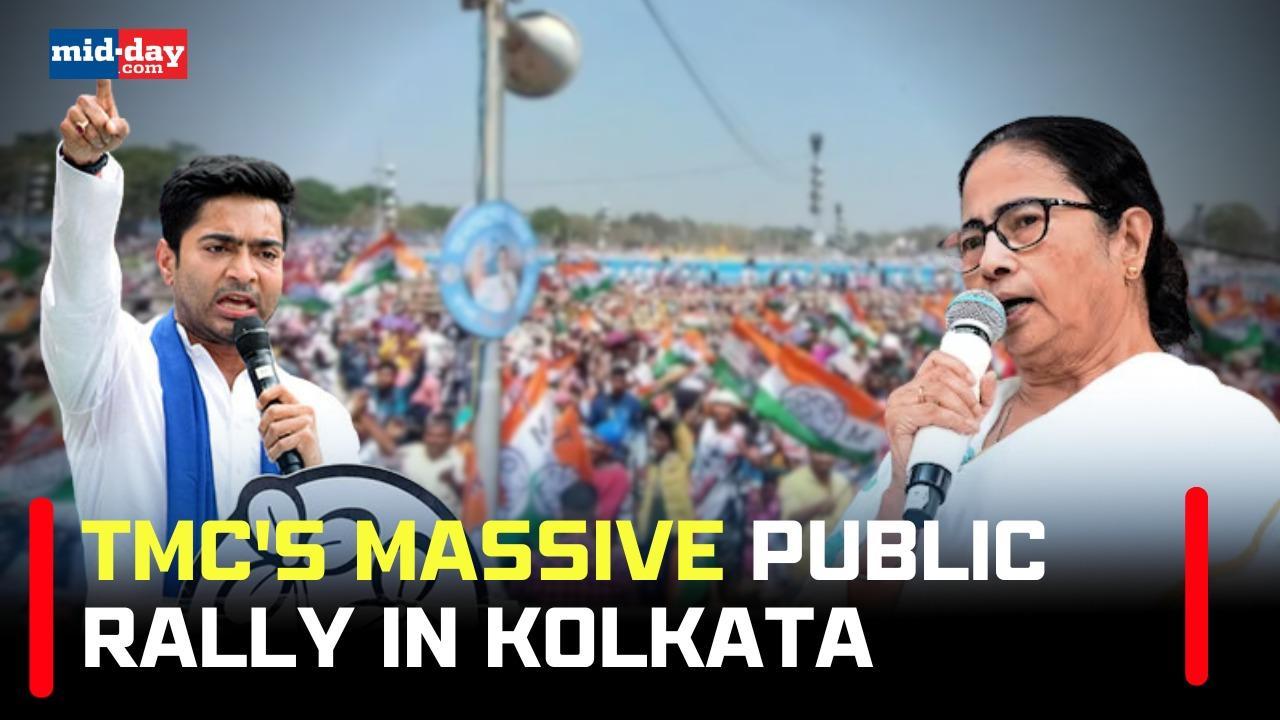 TMC kickstarts election campaign with massive public rally in Kolkata