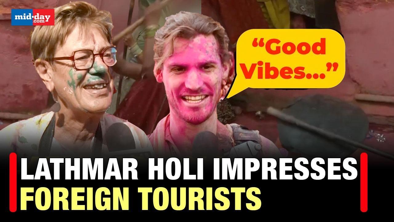 Holi 2024: Mathura's Lathmar Holi impresses foreign tourists