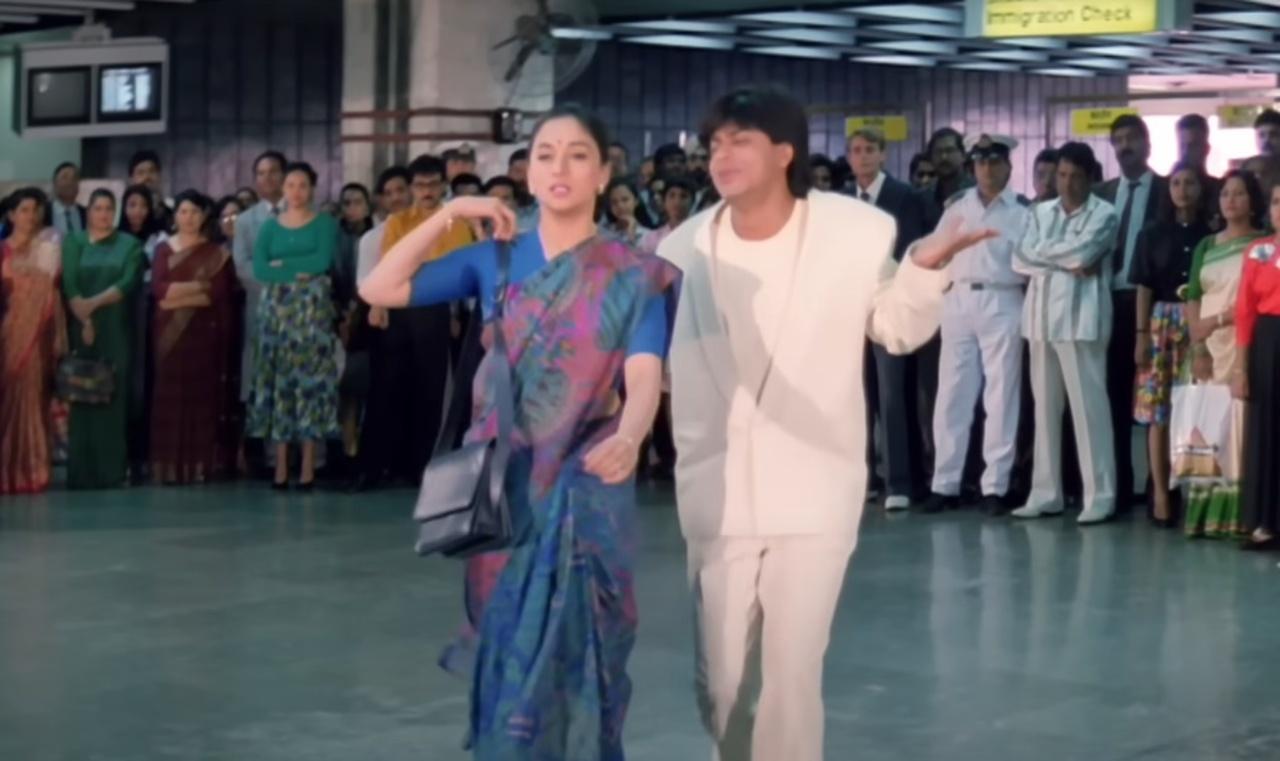Madhuri Dixit played a flight attendant in the 1994 film 'Anjaam' alongside Shah Rukh Khan. SRK plays a psychopath who tries to ruin Madhuri's life after she rejects his advances. 