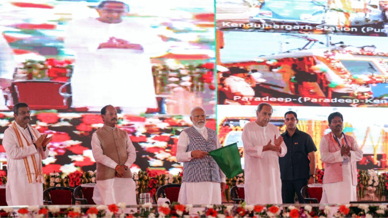 Prime Minister Narendra Modi inaugurated development projects worth over Rs 19,600 crore in Odisha's Jajpur district on Tuesday.