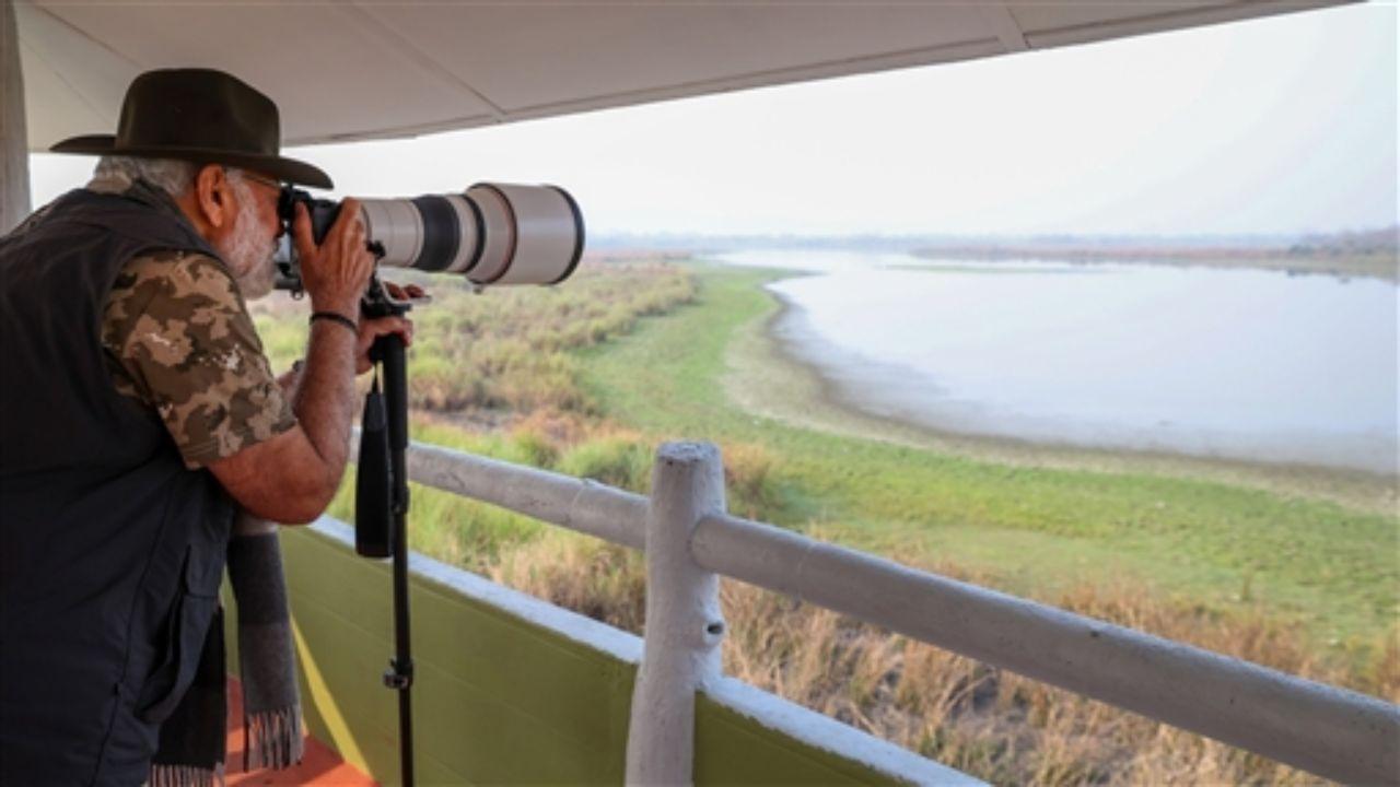 During his two-hour visit to the UNESCO World Heritage Site, Prime Minister Modi interacted with 'Van Durga', a team of women forest guards leading conservation efforts, as well as elephant mahouts and forest officials.