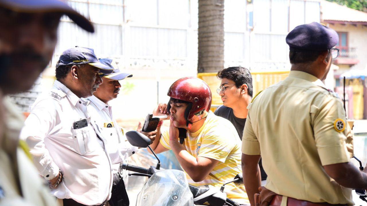 Mumbai Traffic Police Conduct drink and drive checks amid Holi celebrations
