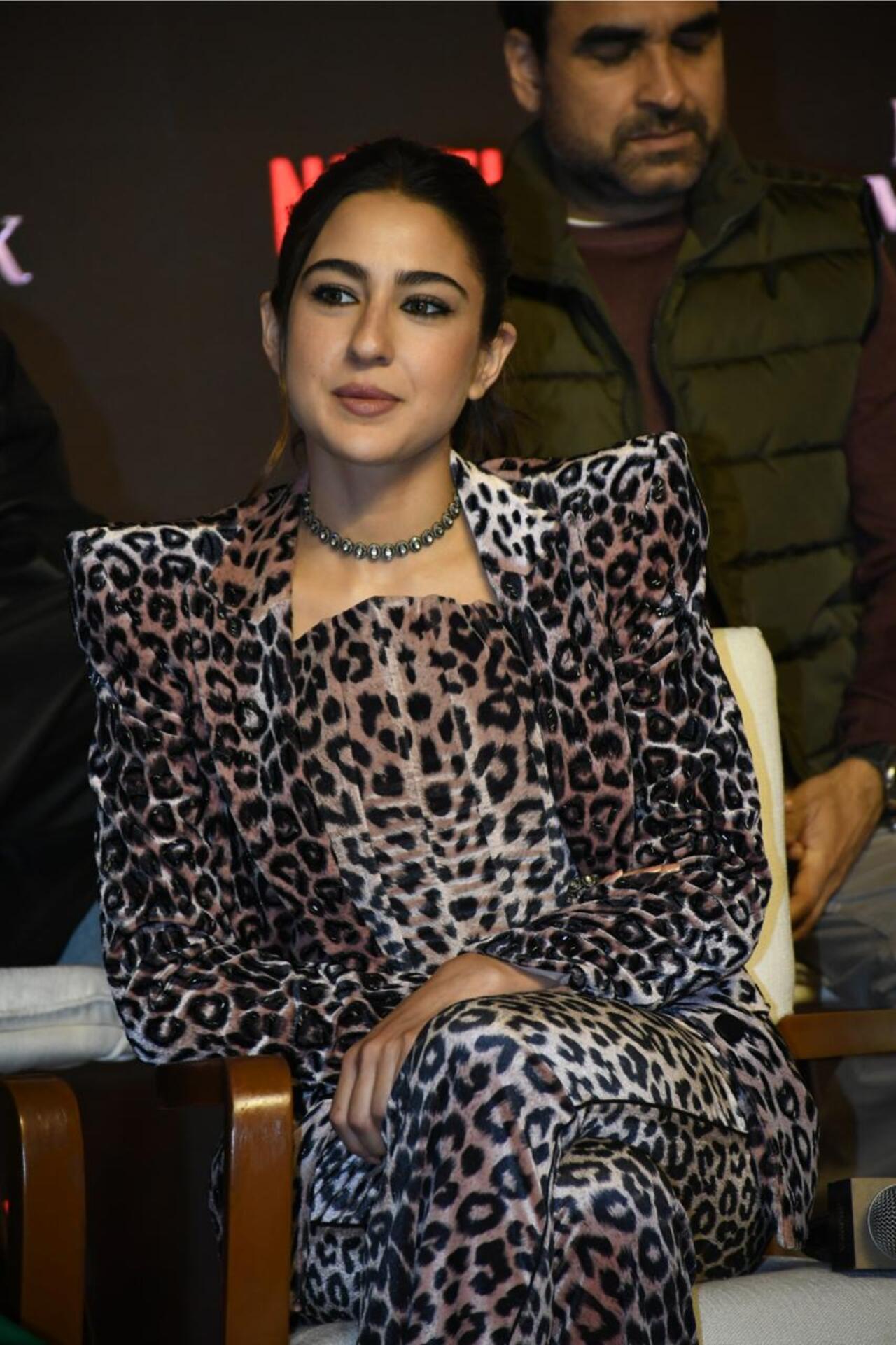 At the event, Sara Ali Khan also addressed the similarities and differences between her character and herself. “She is quite different to me. I can say that both me and Bambi Todi have been born maybe in a world of privilege. The main difference is that Bambi is oblivious to her privilege in a certain way. She just expects it to be that way because she doesn’t know any better,