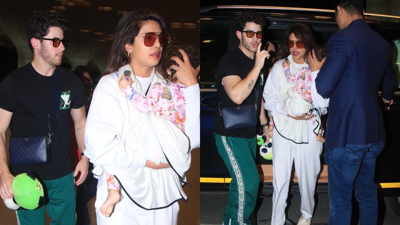 Nick Jonas asks paparazzi to be quiet as he and Priyanka Chopra leave Mumbai
