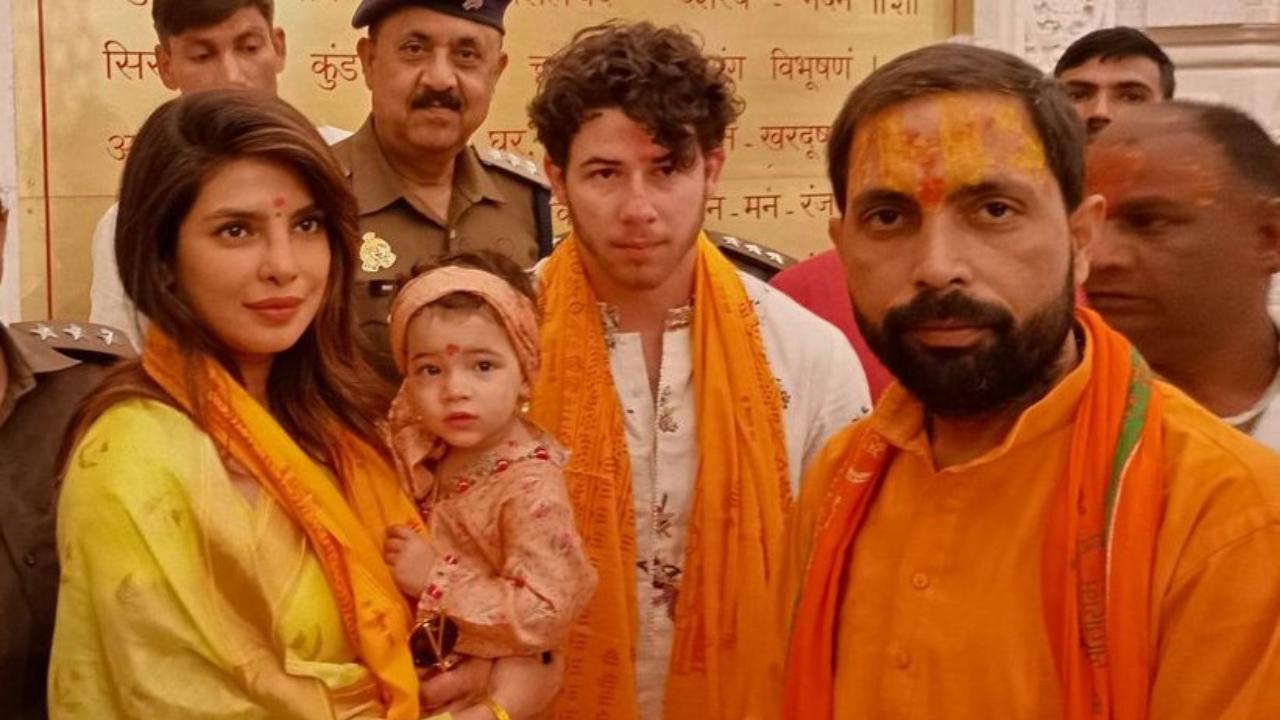 Priyanka Chopra visits Ram Mandir in Ayodhya with hubby Nick Jonas and little Malti Marie, see pics