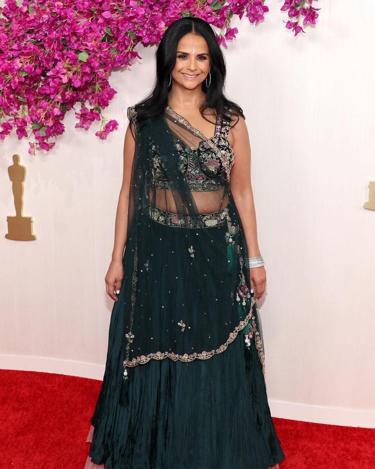 

Indian-American Bela Bajaria flaunted her Indian heritage with her outfit on the Oscars 2024 red carpet

