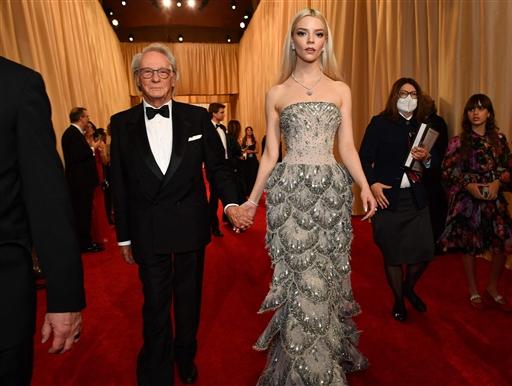 Actress Anja Taylor-Joy arrived with her father Dennis Taylor at the 96th Annual Academy Awards
