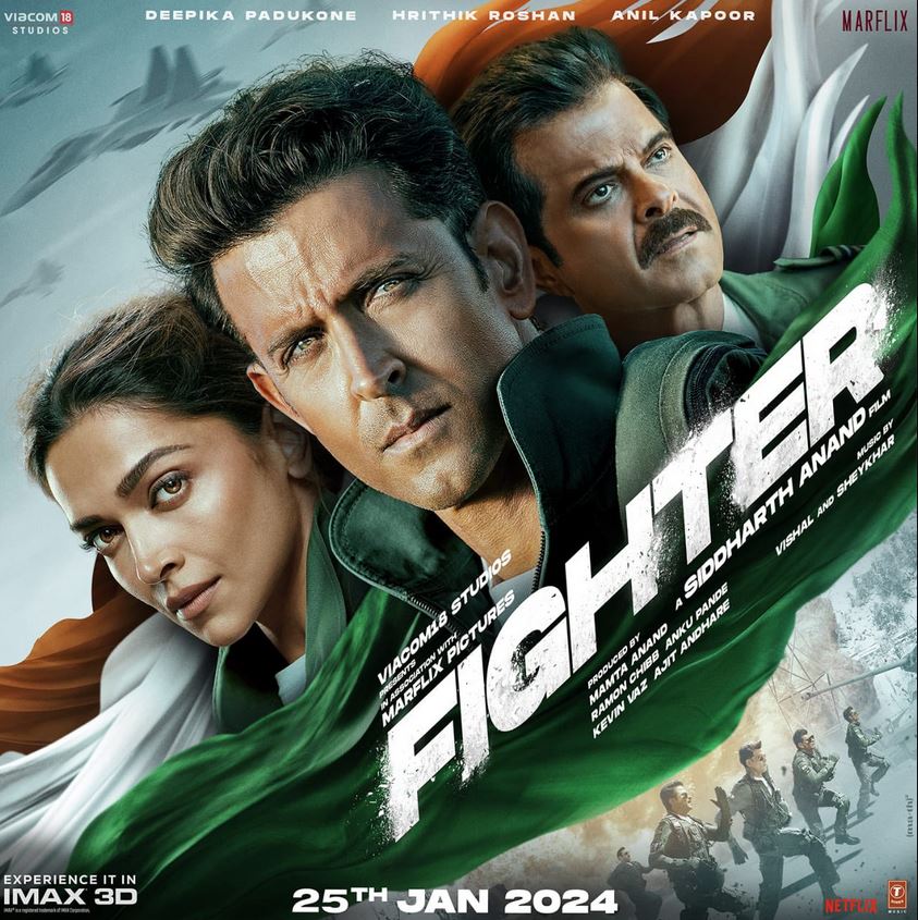Fighter - March 21 - Streaming on NetflixDirected by Siddharth Anand, Fighter is a thrilling aerial action film set in Srinagar, where a group of skilled Indian Air Force pilots, known as “Air Dragons,” counter a terrorist threat to India. Exploring the 2019 Pulwama attack, the 2019 Balakot airstrike, and the 2019 Indo-Pak border altercations, the narrative delves into intense aerial battles, personal loss, and acts of bravery. Starring Hrithik Roshan, Deepika Padukone, Anil Kapoor, Karan Singh Grover, and Akshay Oberoi.