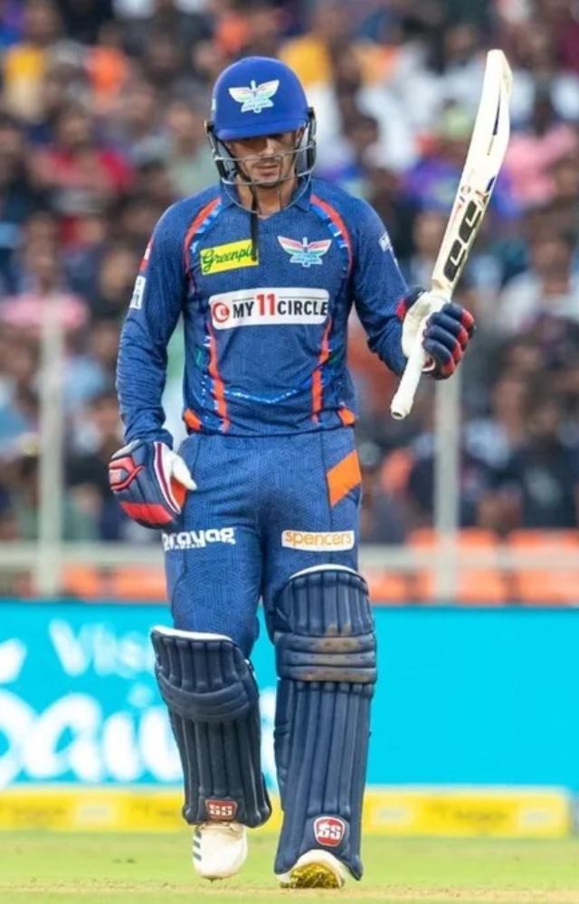 LSG`s Quinton de Kock accumulated 140 runs against Kolkata Knight Riders in 2022. His unbeaten knock included 10 sixes and 10 fours