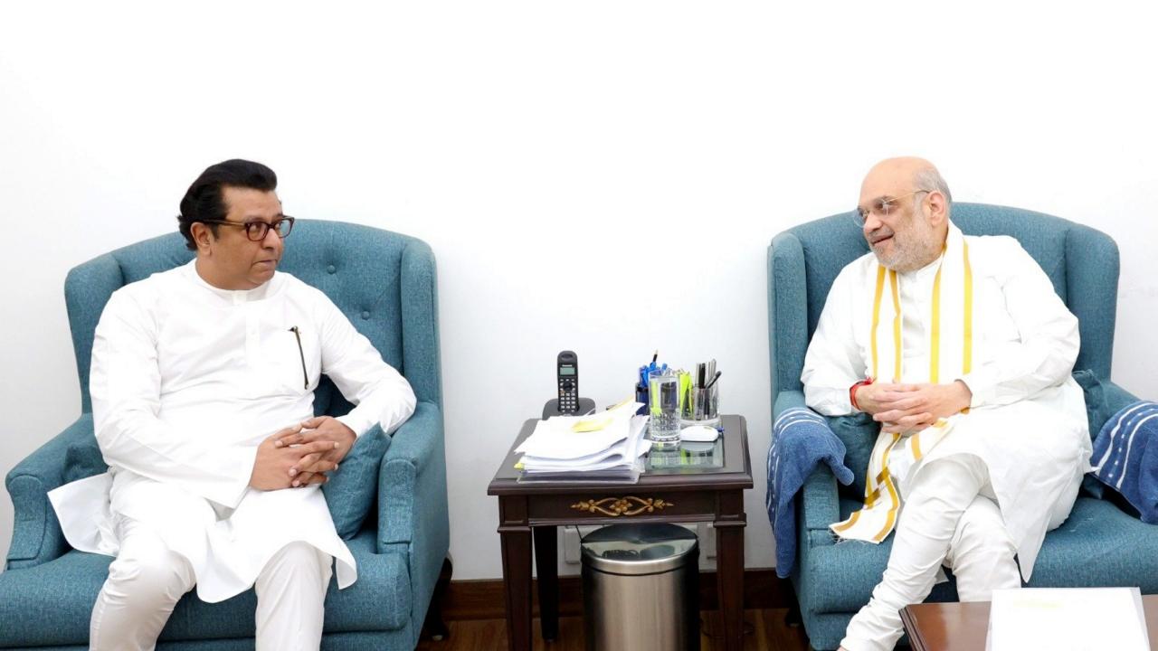 Raj Thackeray, who arrived in Delhi on Monday, was joined by BJP national general secretary Vinod Tawde when he met Amit Shah